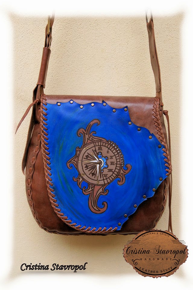 geanta handmade busola geanta lucrata manual cu busola