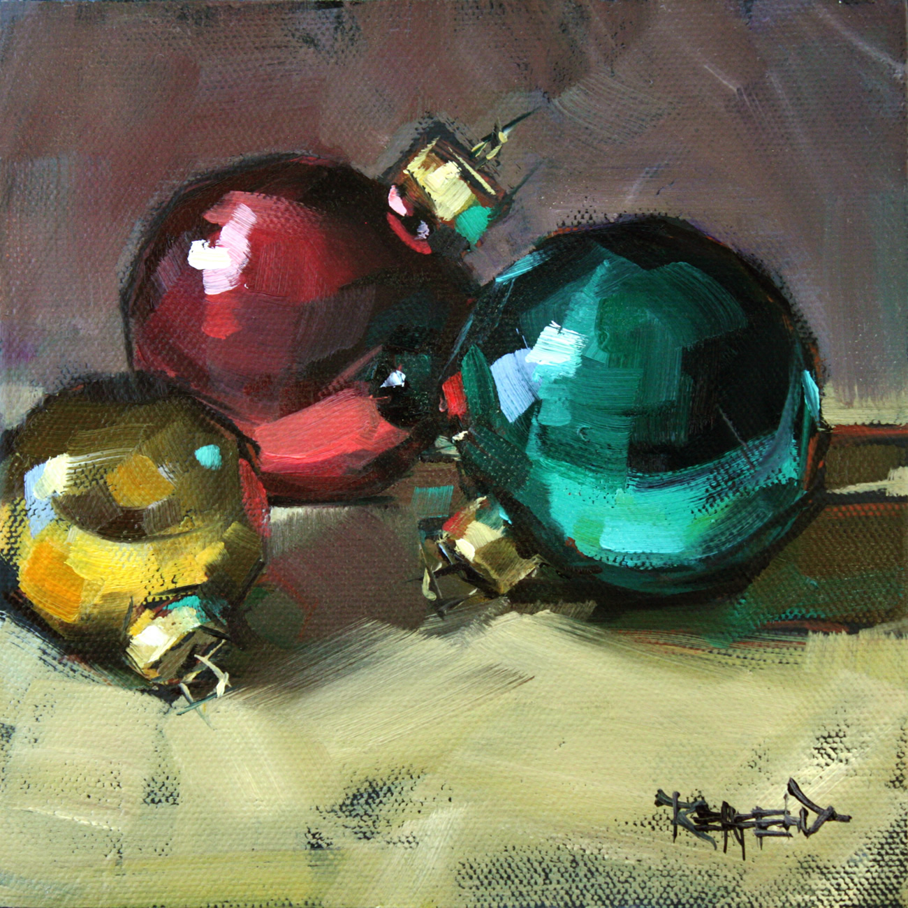 cathleen rehfeld • Daily Painting Holiday Fun sold