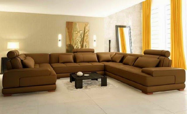 Brown Large Sectional Sofa