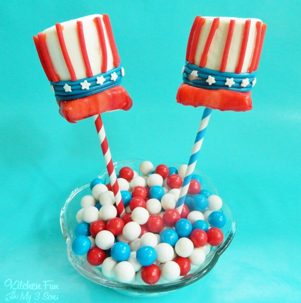 Uncle Sam Hat Marshmallow Pops Kitchen Fun With My 3 Sons