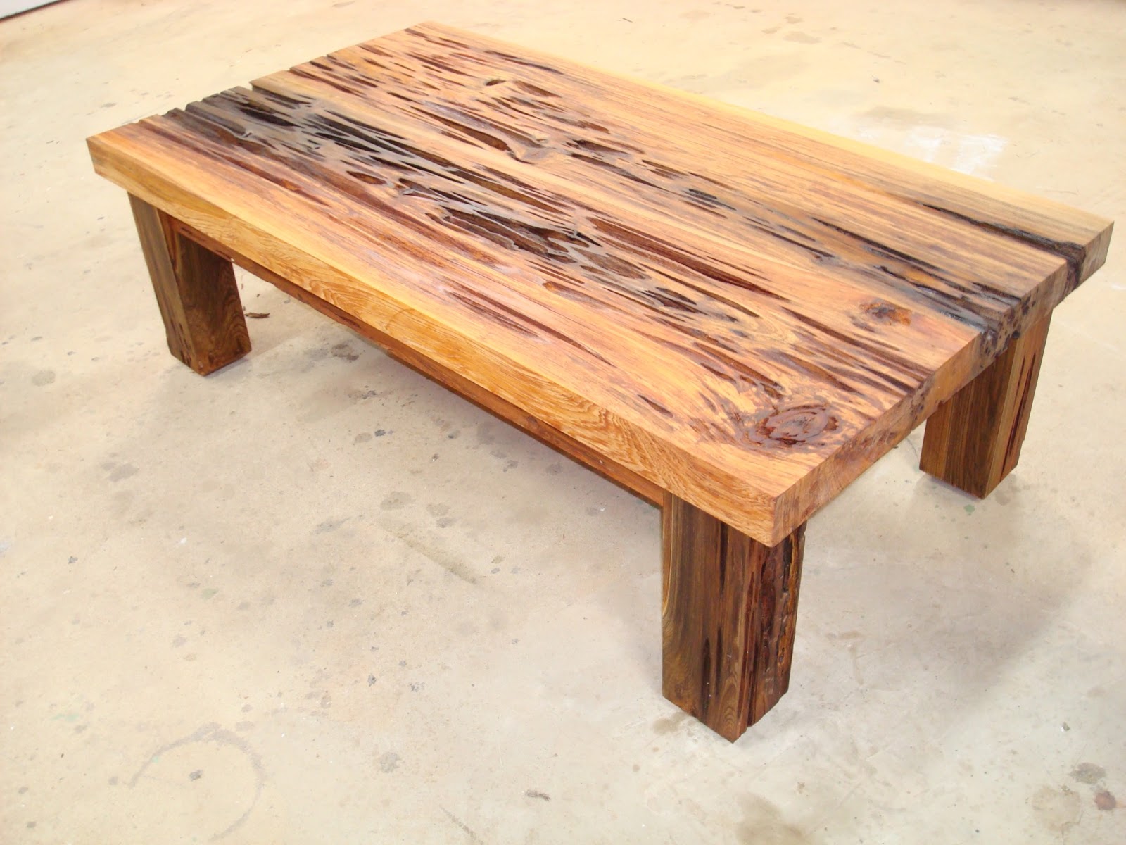 Griffin Wood Art Pecky cypress coffee table