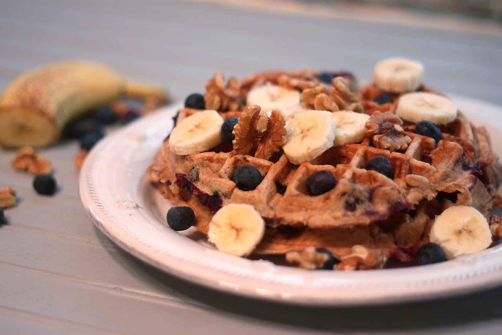 Confections from the Cody Kitchen Whole Wheat Blueberry Banana Waffles