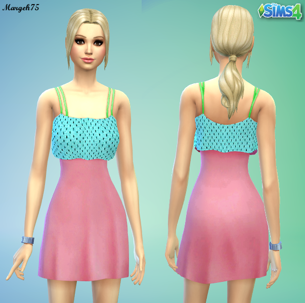 sims -  The Sims 4: Женская повседневная одежда  Dresssim4