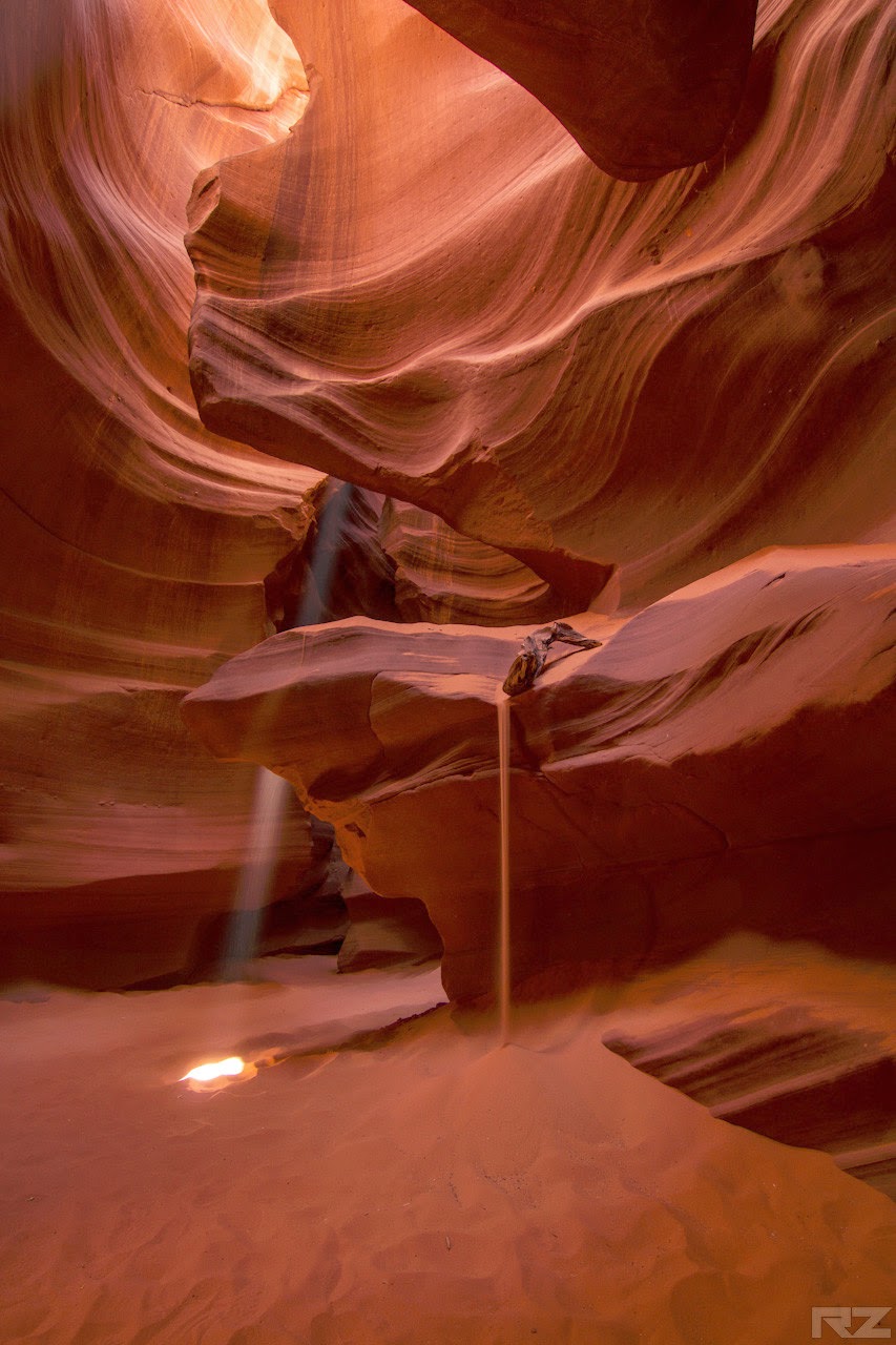 An incredible sand cascade. - See That Tiny Entrance? A Guy Just Went Down There... And You Gotta See What He Found. An incredible sand cascade. - See That Tiny Entrance? A Guy Just Went Down There... And You Gotta See What He Found.
