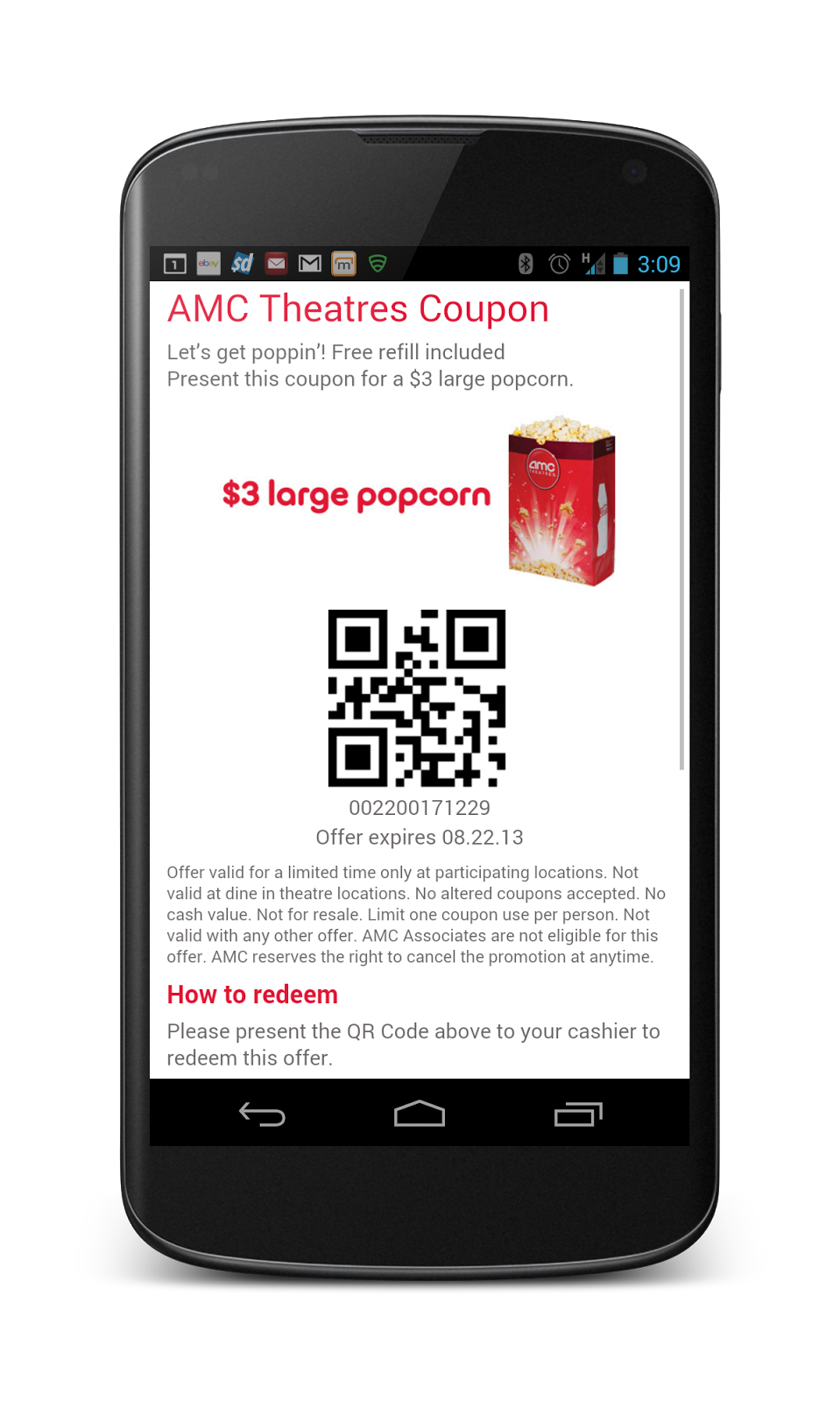 FREE IS MY LIFE COUPON 3 Large Popcorn at AMC Movie Theatres ENDS