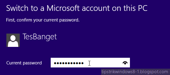 memasukkan password user lokal