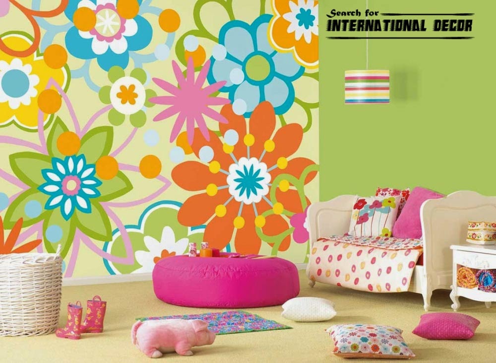 childrens wallpaper,nursery wallpaper, kids wallpaper light colors