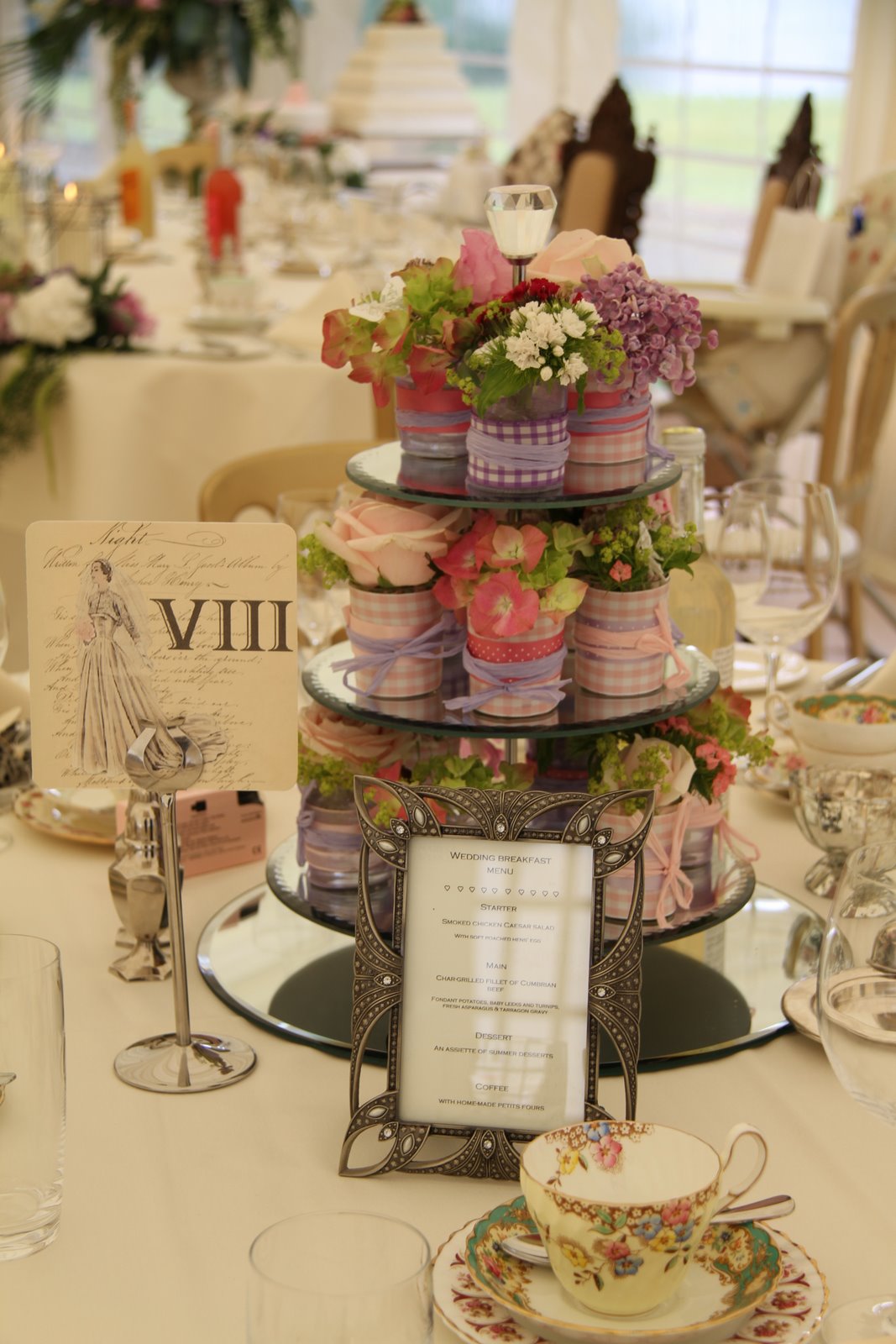 Flower Picture Inspirations Three Tier Cake Stand Table Design