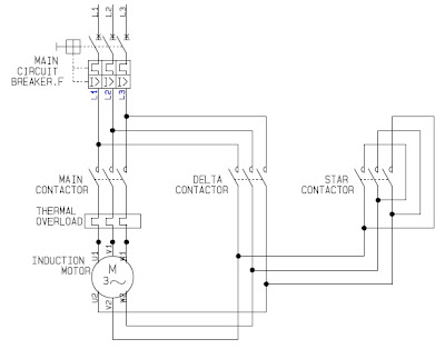 Star Delta Motor Control Power Circuit