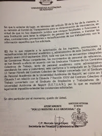 RECONOCIMIENTO OFICIAL DEL TRAFICO DE INFLUENCIAS EN LA UAN