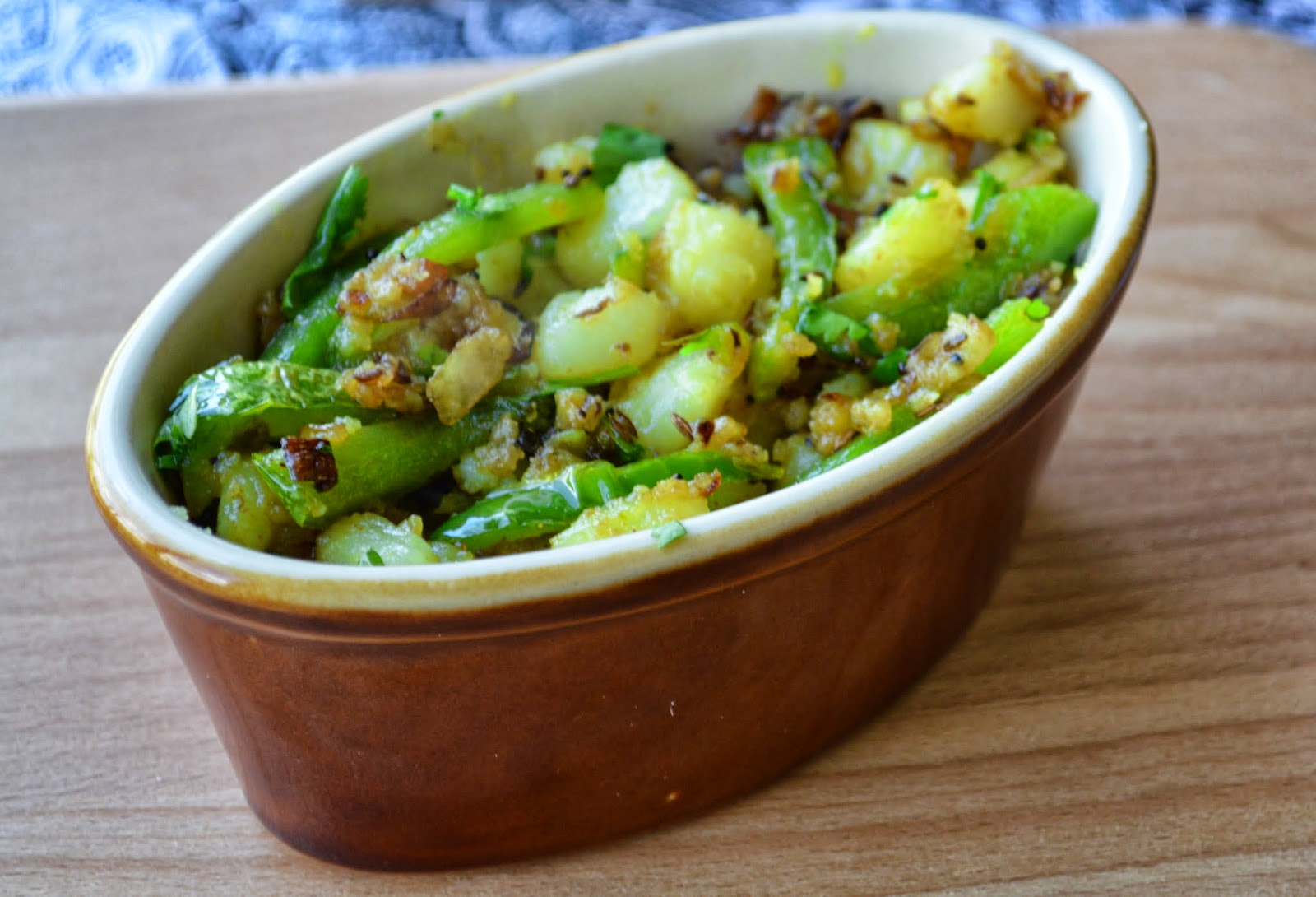 Potato and Green Pepper ( capsicum) Filling Potato and Green Pepper ( capsicum) Filling
