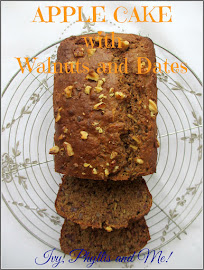 APPLE CAKE WITH WALNUTS AND DATES