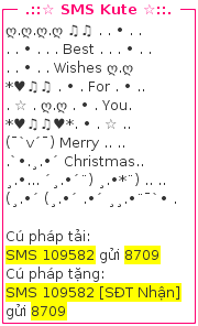 Tin nhắn chúc mừng Noel dễ thương nhất Tin nhắn chúc mừng Noel dễ thương nhất