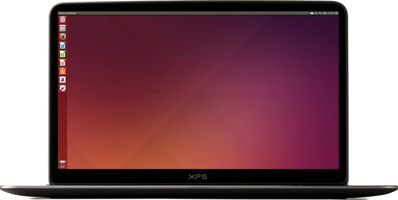 Tampilan desktop laptop Ubuntu 14.04