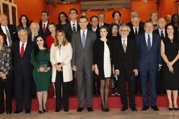 King Felipe VI of Spain and Queen Letizia of Spain attended the Delivery Gold Medals of Merit in Fine Arts 2014 at Museum of Fine Arts of Sevilla