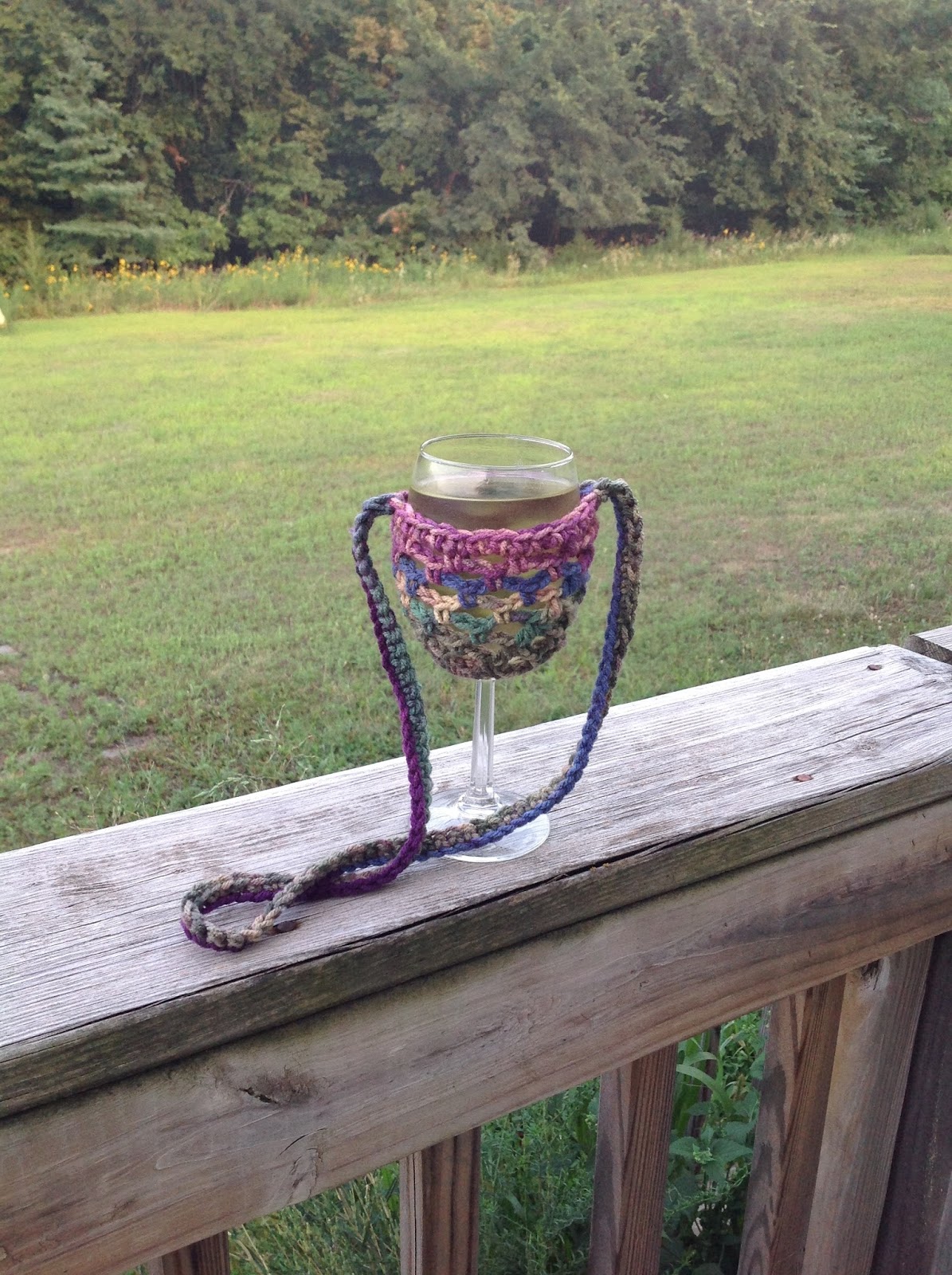 Coffee n' Crafts Wine Glass Holder/Necklace...............