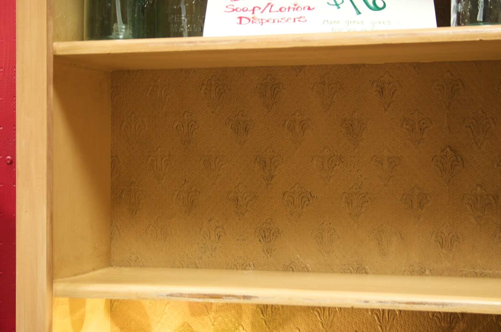 Doodle Bug Trimming Out a Bookcase