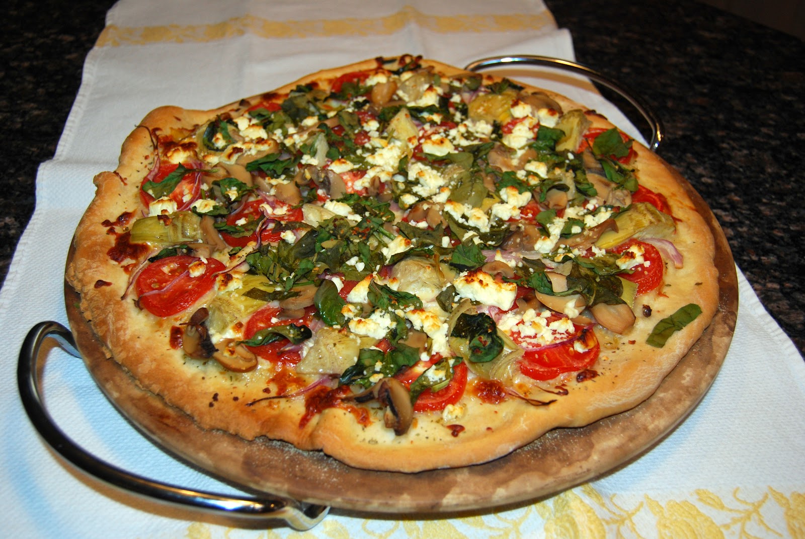 Greek Fusion Cuisine Greek Style Veggie Pizza