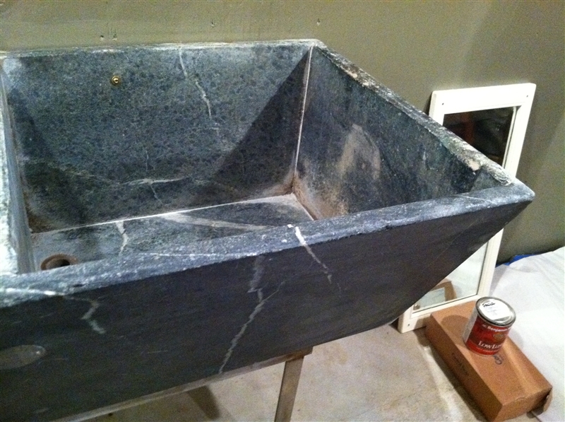 Our Big House on the Prairie: the soapstone sink.