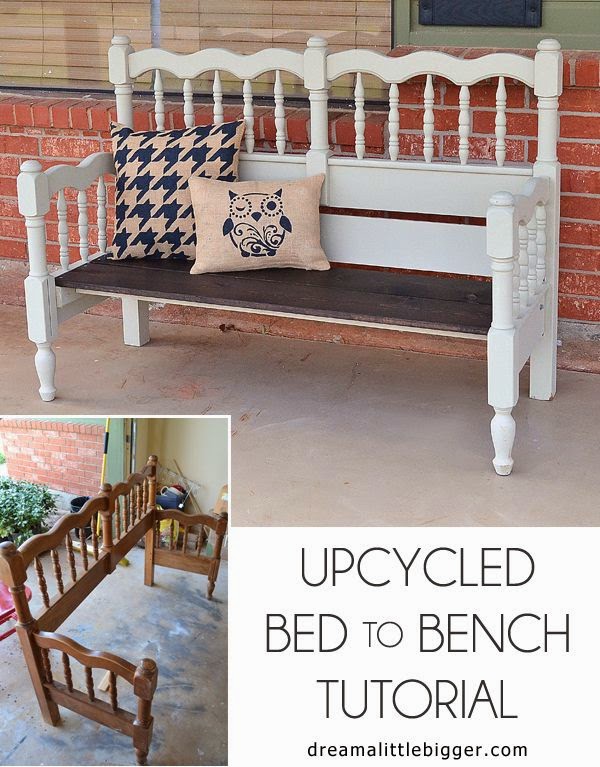 Best DIY Projects Turn an unused headboard and foot board into a