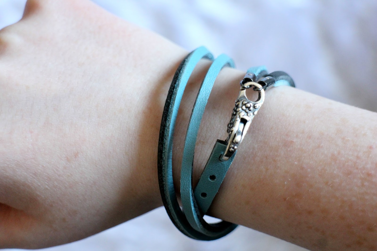 Treat Yo Self Or Someone Else With Trollbeads Ellis Tuesday Trollbeads Light Blue Dark Grey Leather Bracelet