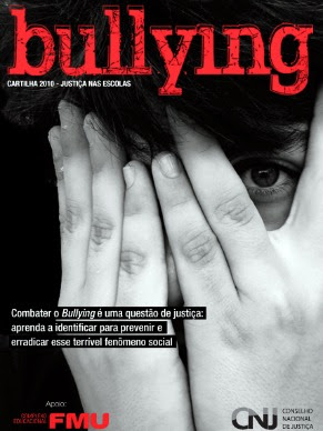 Criança com a mão no rosto e a palavra Bullying ao lado.
