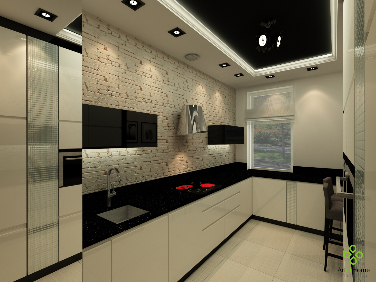 Agnieszka Żyła DESIGN wizualizacje biało czarna kuchnia glamour -> Kuchnia Bialo Czarna Z Dodatkiem Drewna Agnieszka Żyła DESIGN wizualizacje biało czarna kuchnia glamour -> Kuchnia Bialo Czarna Z Dodatkiem Drewna