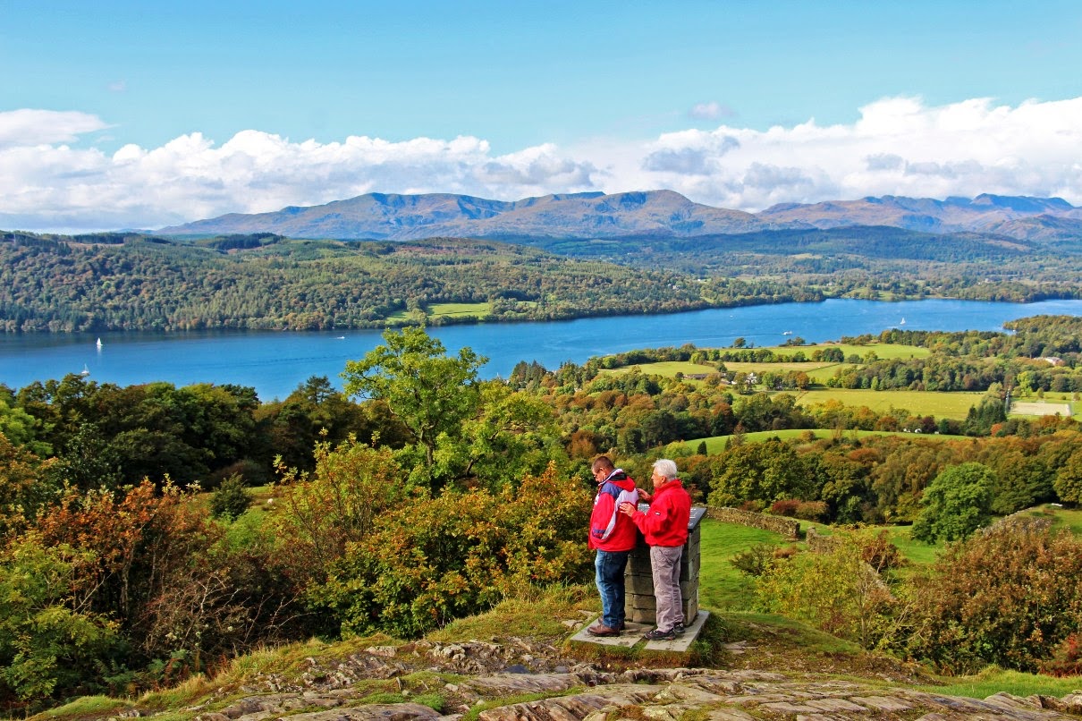 the viewing deck Lake District Hiking 1st part; Sightseeing the