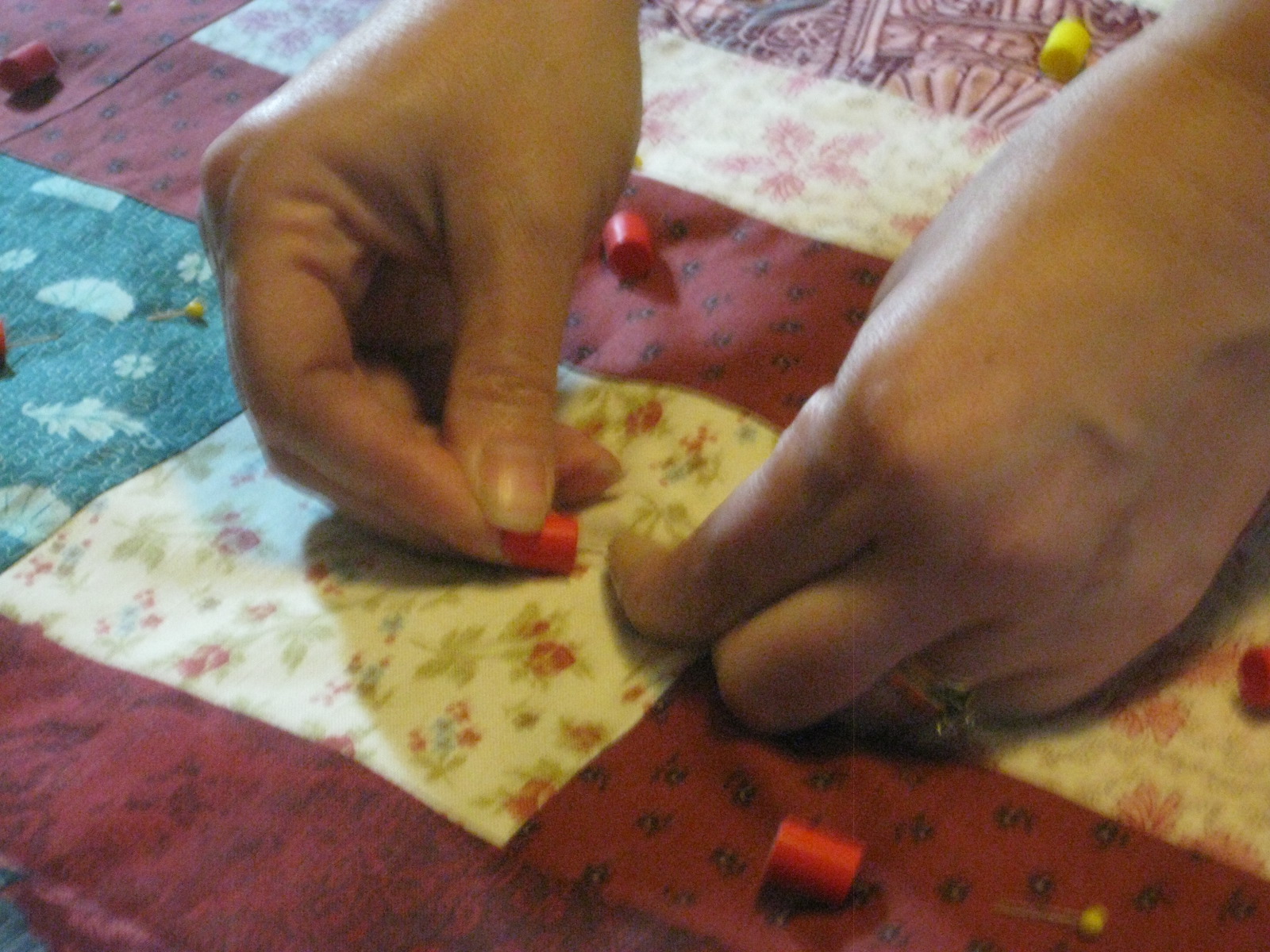 Quilting with Pinning with Pinmoors