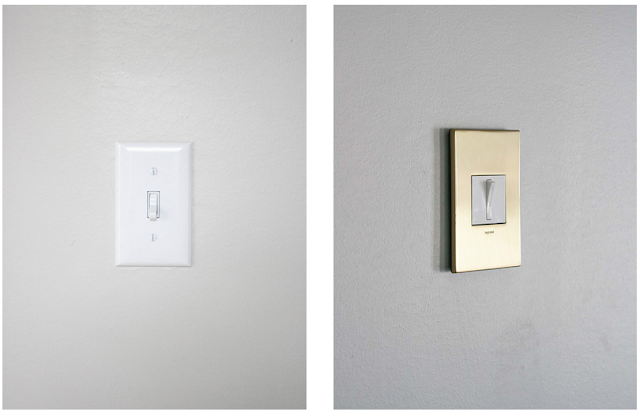 before and after light switches