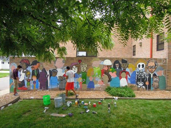monticello library mural
