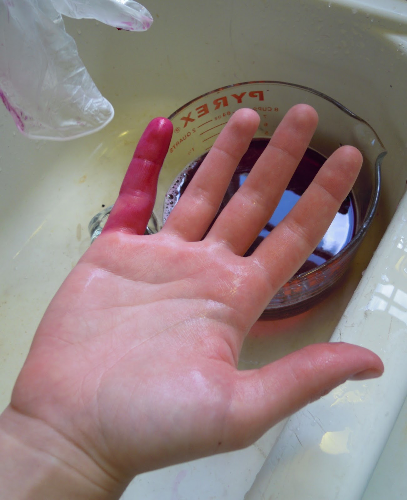 The Inconsequential Blogger Dyeing with cleavers root and pokeberries
