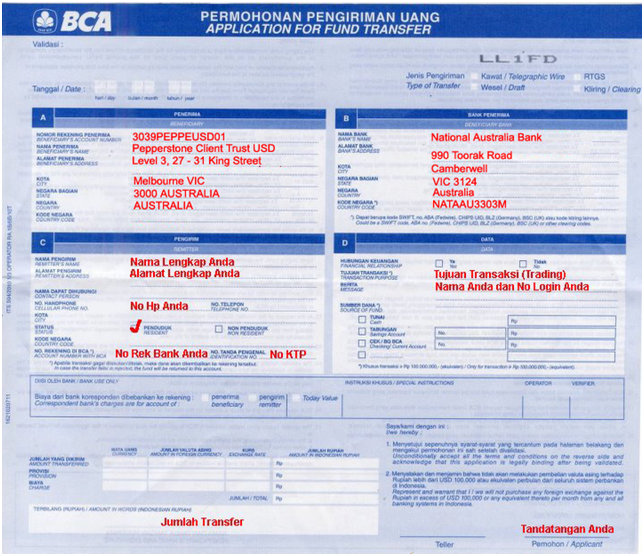 Belajar Forex dan Investasi START TRADING (Deposit)