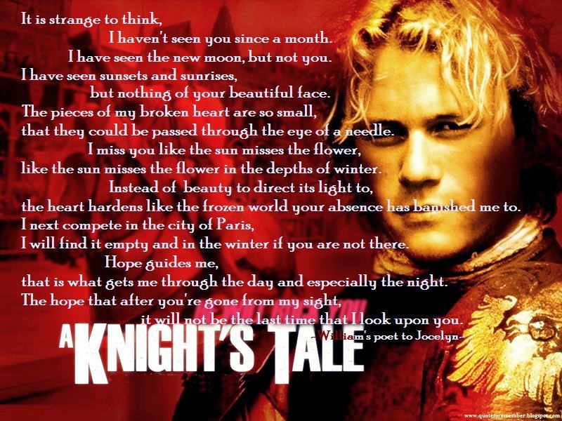 #KnightsTale #HeathLedger