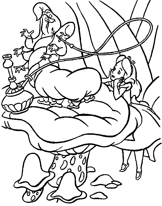 Alice in Wonderland Coloring Pages Alice in Wonderland Coloring Pages
