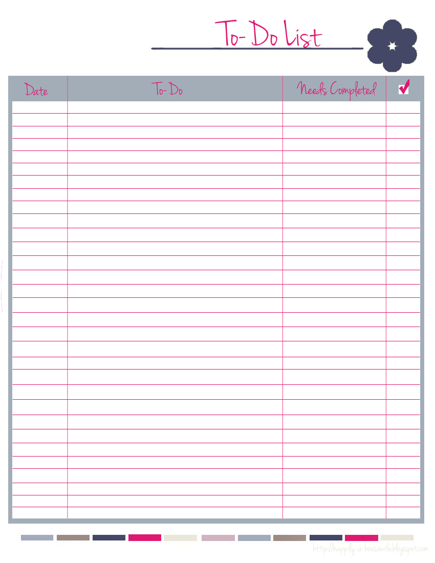 home to do list template
