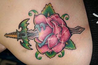 Hip Rose Tattoo design Photo Gallery - Hip Rose Tattoo Ideas