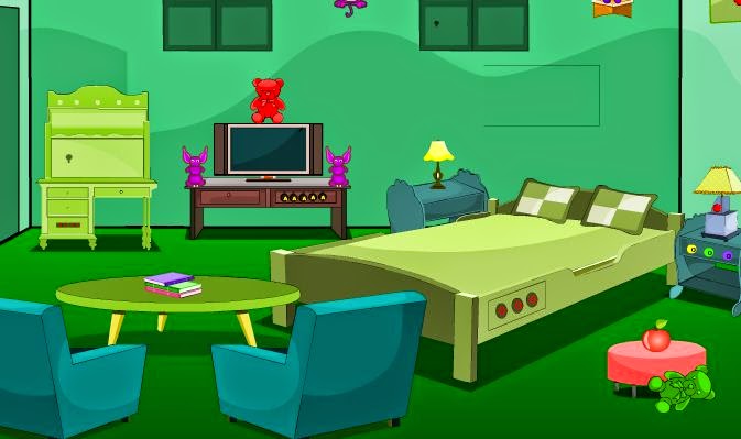 Yoopy Escape From Green Bedroom Walkthrough