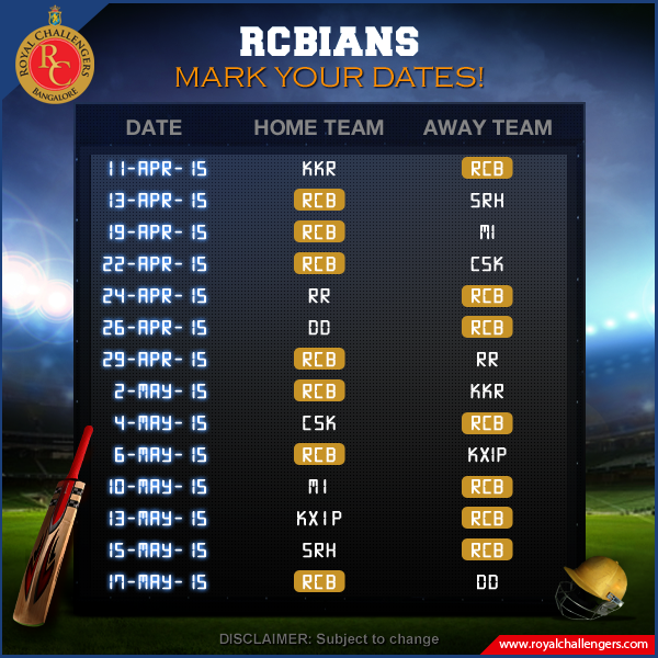rcb next ipl match