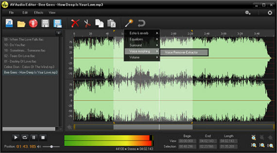 AV Audio Editor, editor de audio gratuito para Windows