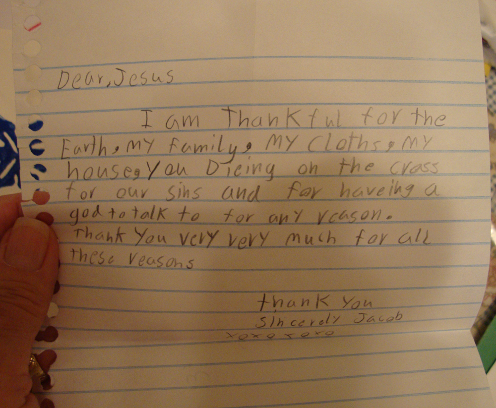 A letter to jesus from a child image
