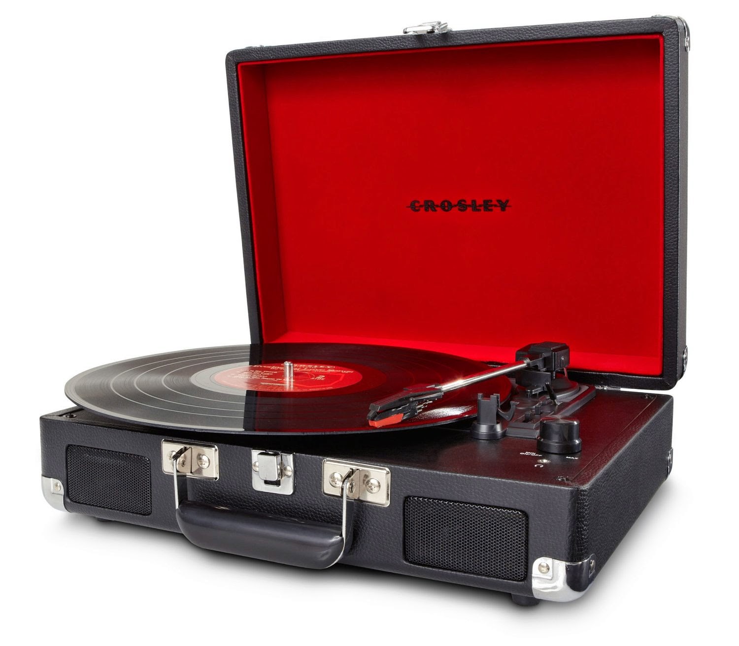 Color negro tocadiscos-vinilo