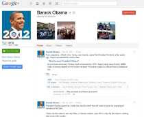 Barack Obama en Google Plus Obama en Google+