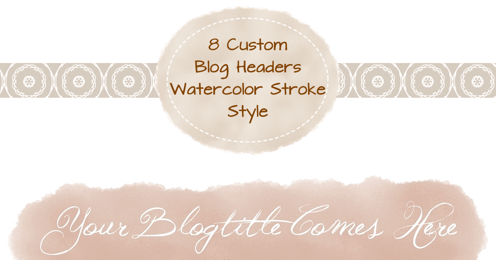 watercolor blog headers customized