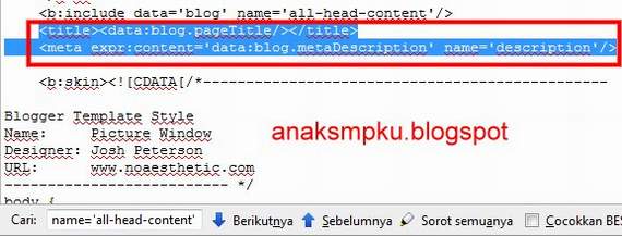 meta keyword blogger otomatis