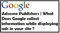 Adsesne Publishers | What Does Google collect information while displaying ads in your site ?