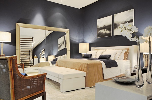 S?tio Bela Vista Quarto de Casal Azul escuro e verde escuro Quarto Casal Azul Marinho E Branco ~ S?tio Bela Vista Quarto de Casal Azul escuro e verde escuro