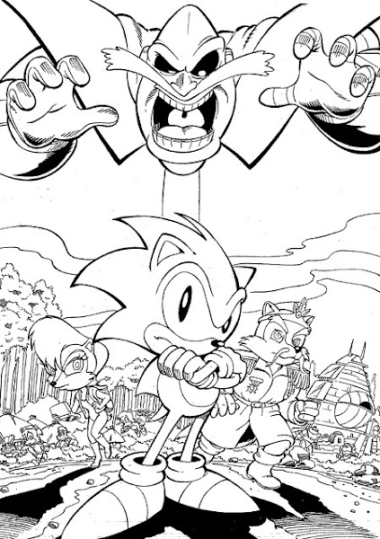Sonic Hedgehog Coloring Pages Print