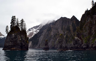 Rock formations on Aialik Bay