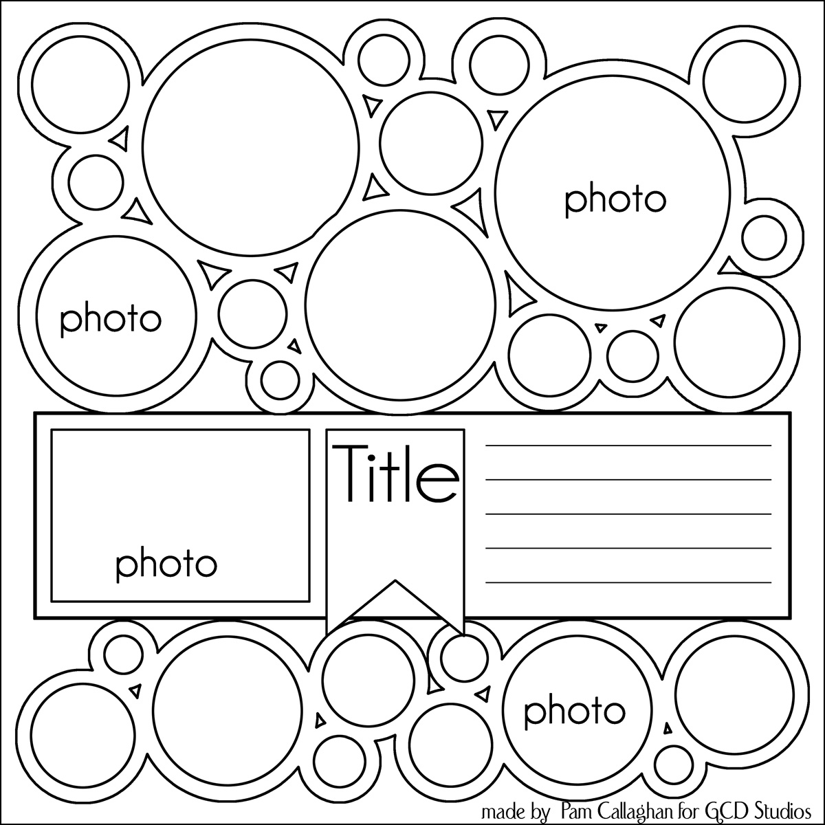 Ideas for Scrapbookers Layout With Circles + Sketch